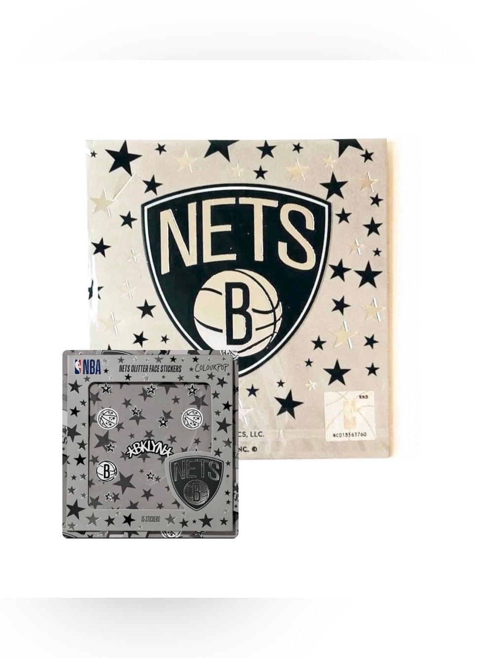 Colourpop X NBA Brooklyn Nets Glitter Face Stickers